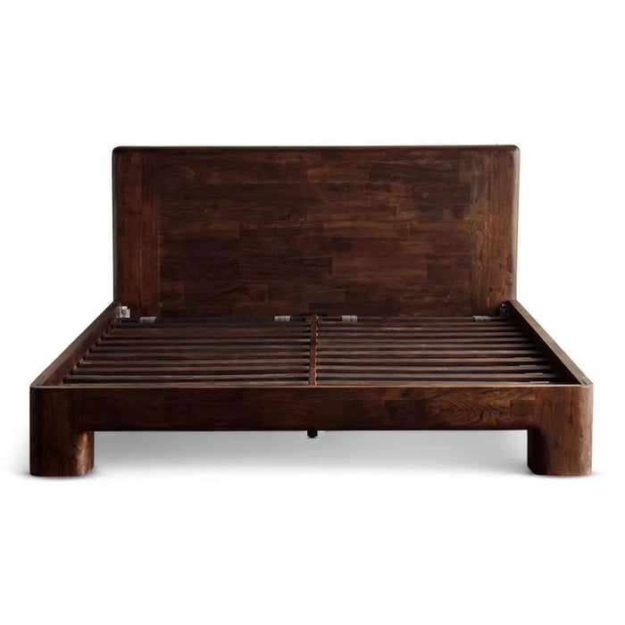 Oregon King Size Bed 180X200 Cm Wood - Walnut Pan Home
