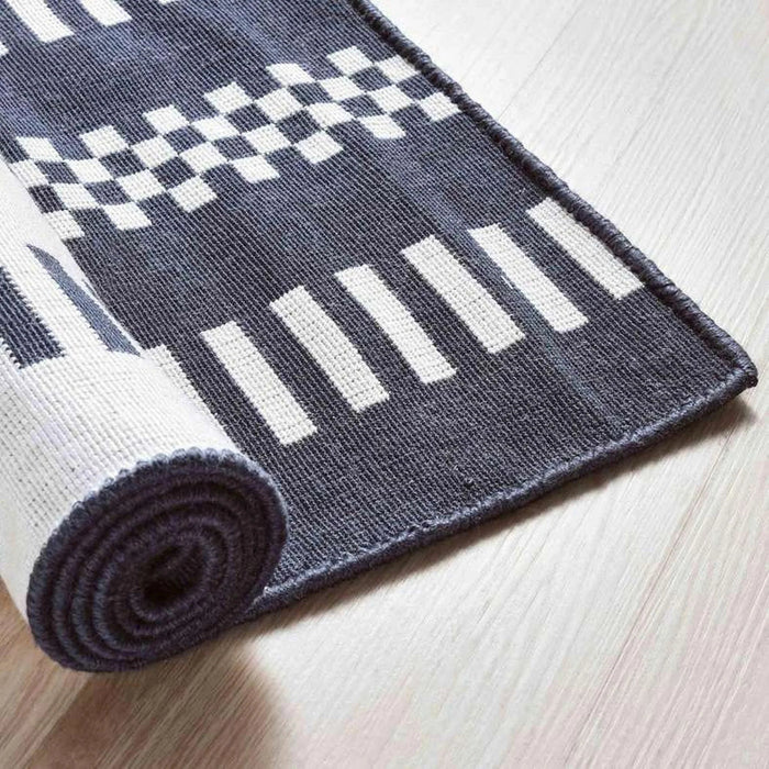 Oregon Machine Woven Dhurrie 90X150Cm - Dark Grey Pan Home