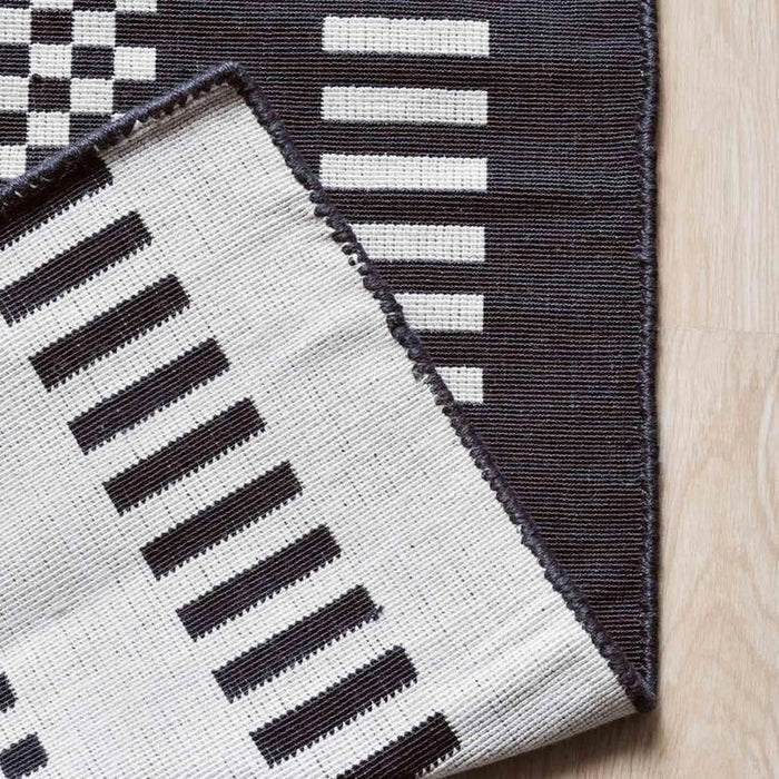 Oregon Machine Woven Dhurrie 90X150Cm - Dark Grey Pan Home