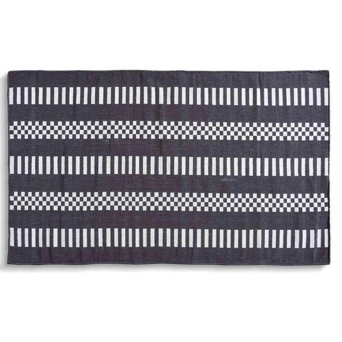 Oregon Machine Woven Dhurrie 90X150Cm - Dark Grey Pan Home