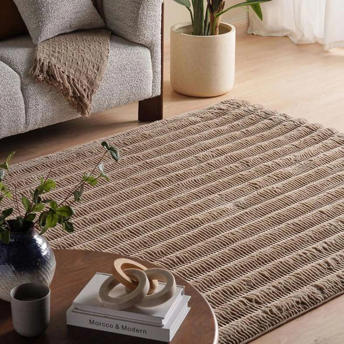 Oren Supersoft Faux Fur Rug 200X300Cm - Taupe Pan Home