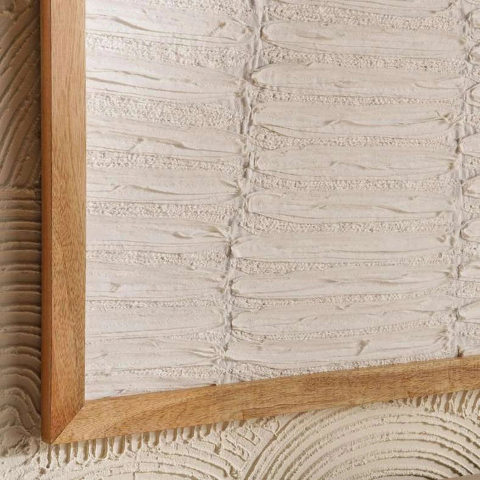 Organic Textures Handmade Framed Wall Art 90X120Cm - Natural Pan Home