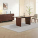 Orion Modular 6 Seater Dining Table Top Veneer - Walnut Pan Home
