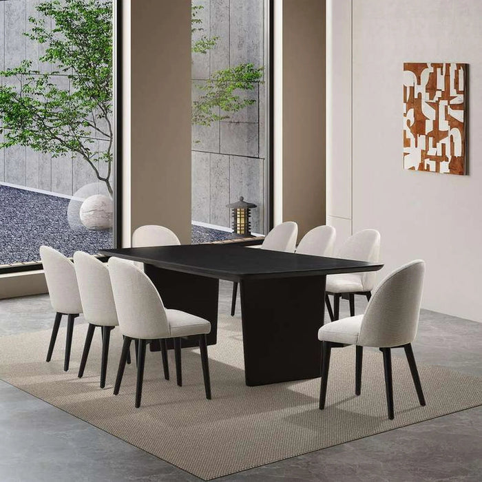 Orion Modular 8 Seater Dining Table Top Veneer - Black Pan Home