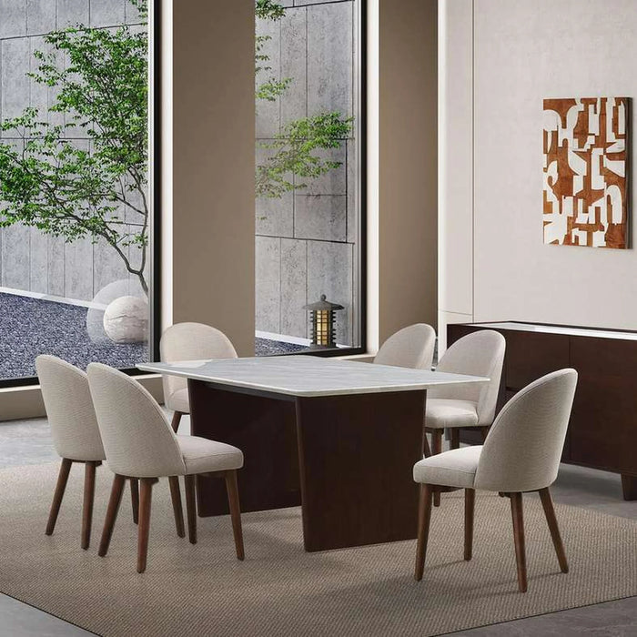 Orion Modular Dining Table Leg Veneer - Walnut