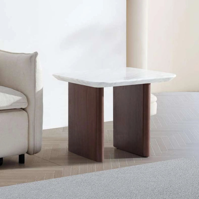 Orion Modular End Table Marble Top - White