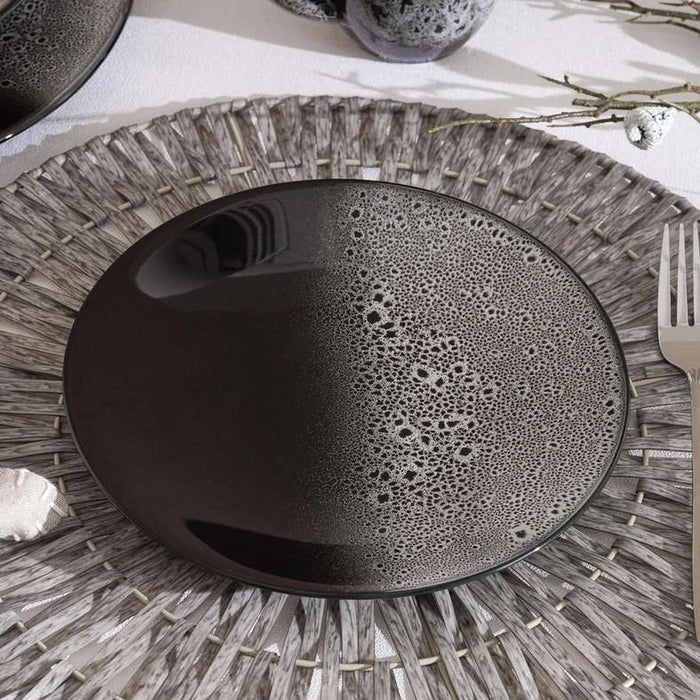 Orion Reactive Glaze Stoneware Dinner Plate Dia27Cm -Black