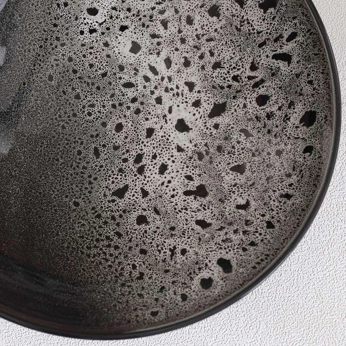Orion Reactive Glaze Stoneware Salad Bowl Dia19Cm -Black