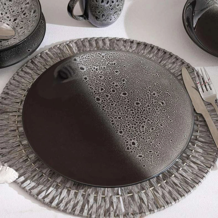 Orion Reactive Glaze Stoneware Side Plate Dia21Cm -Black