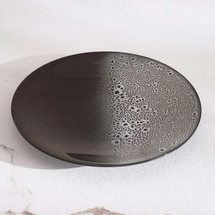 Orion Reactive Glaze Stoneware Side Plate Dia21Cm -Black
