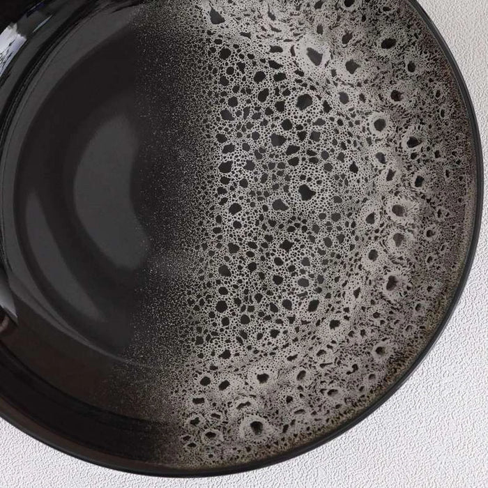 Orion Reactive Glaze Stoneware Soup Plate Dia20Cm -Black