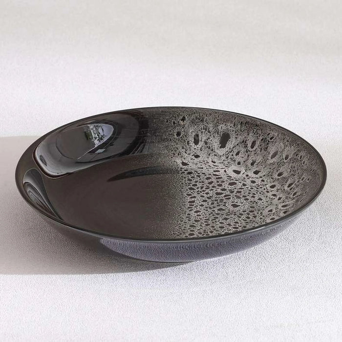 Orion Reactive Glaze Stoneware Soup Plate Dia20Cm -Black