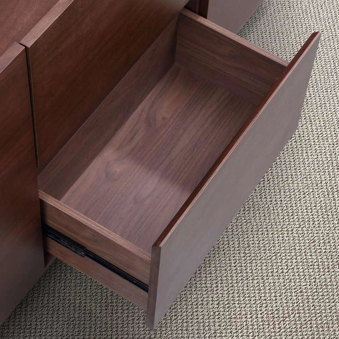 Orion Sideboard With 2 Door 2 Drawer Veneer - Walnut Pan Home