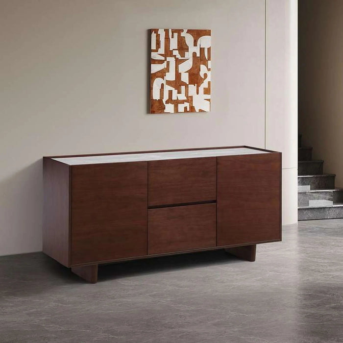 Orion Sideboard With 2 Door 2 Drawer Veneer - Walnut Pan Home