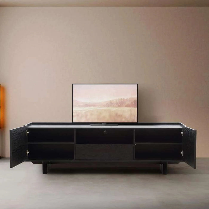 Orion Tv Unit Upto 70 Inches Veneer - Black Pan Home