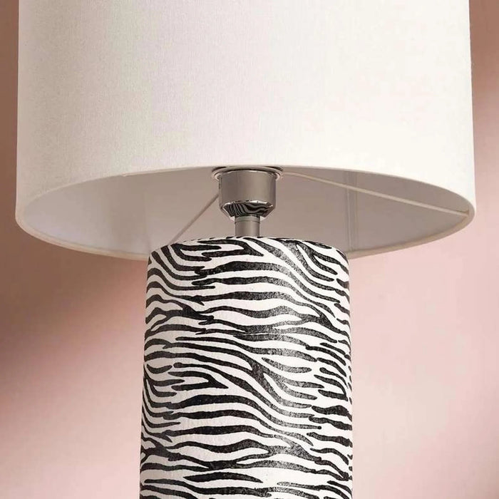 Orlean E27 Ceramic Table Lamp 36X63Cm - White/Black Pan Home