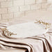Ornate Marble Serving Tray With Metal Handle 48X28X6Cm- White Gold Pan Home