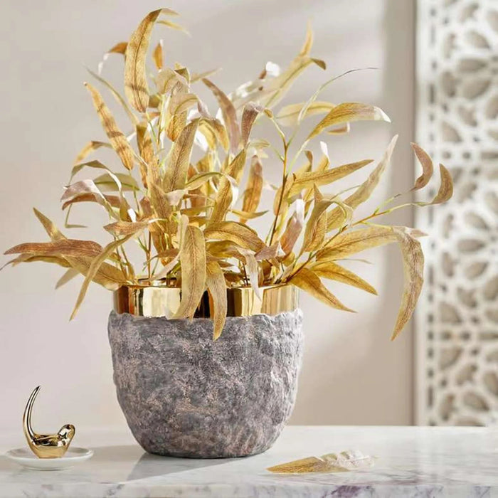 Oro Ceramic Planter 24X24X20.5Cm - Brown Pan Home