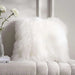 Orra Mongolian Fur Filled Cushion 45X45Cm - Ivory Pan Home