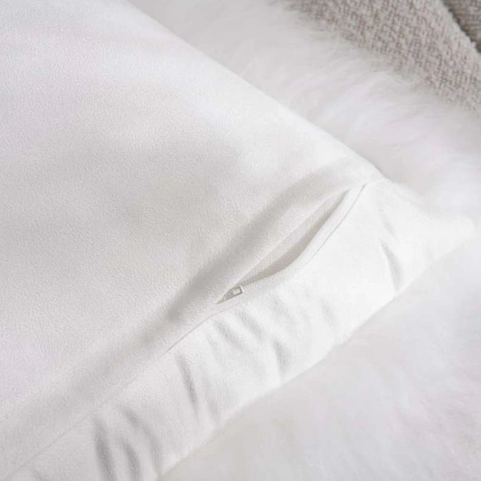 Orra Mongolian Fur Filled Cushion 45X45Cm - Ivory Pan Home