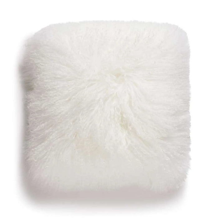 Orra Mongolian Fur Filled Cushion 45X45Cm - Ivory Pan Home