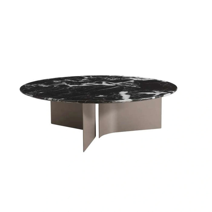 Osanio Coffee Table Large Marble - Black Brown Gold