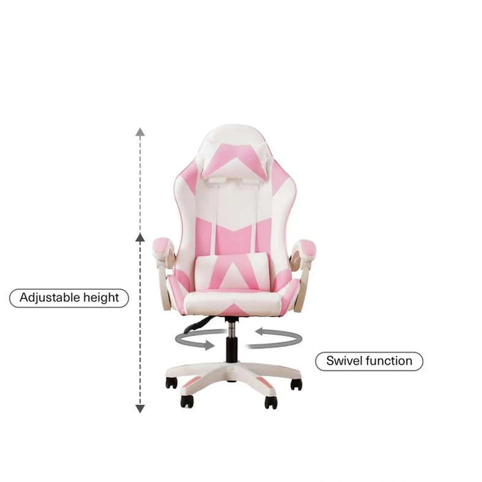 Osborne Gaming Chair - White Pink Pan Home