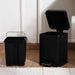 Oscar Metal Pedal Bin 27X20.3X30.2Cm 6L - Black Pan Home
