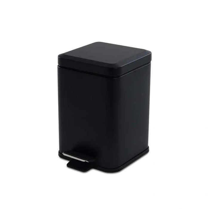 Oscar Metal Pedal Bin 27X20.3X30.2Cm 6L - Black Pan Home