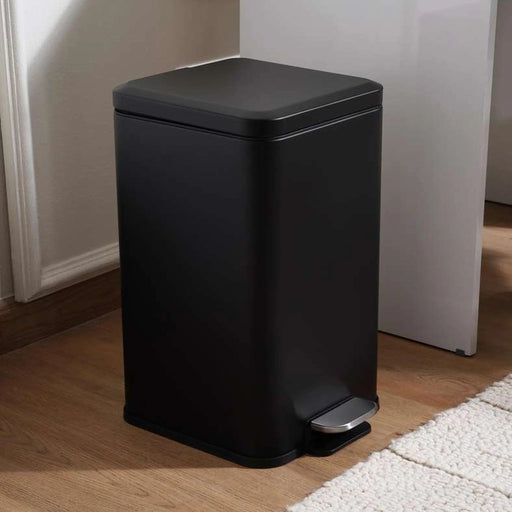 Oscar Metal Pedal Bin 34X27.6X44Cm 20L - Black Pan Home