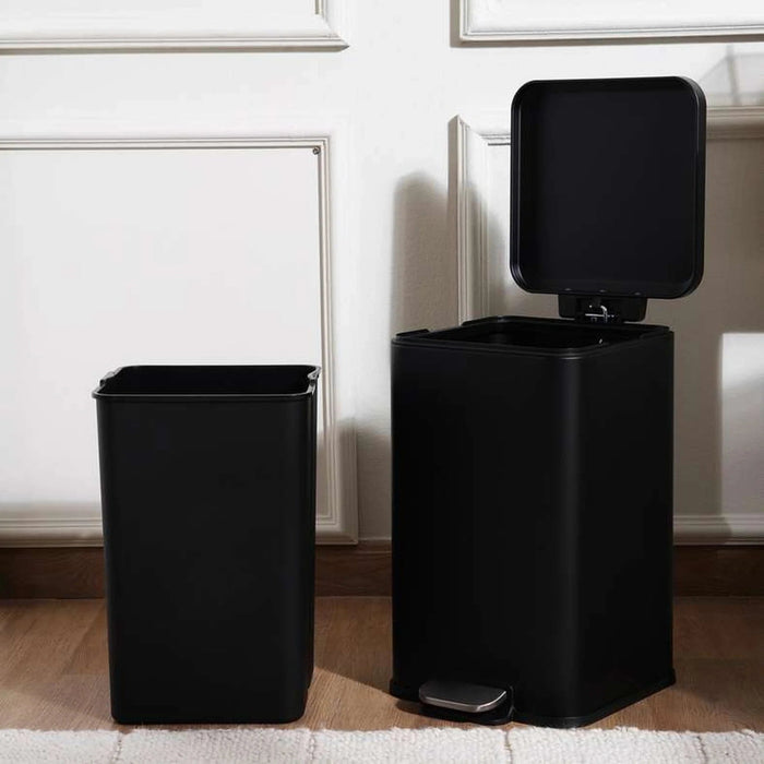 Oscar Metal Pedal Bin 34X27.6X44Cm 20L - Black Pan Home
