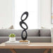 Osha Metal Circle Stacked Sculpture 20X10X55Cm - Black Pan Home