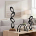 Osha Metal Circle Stacked Sculpture 20X10X55Cm - Black Pan Home