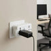 Oshtraco 2 Way Universal + X2Pin Socket 6Cm - White Pan Home