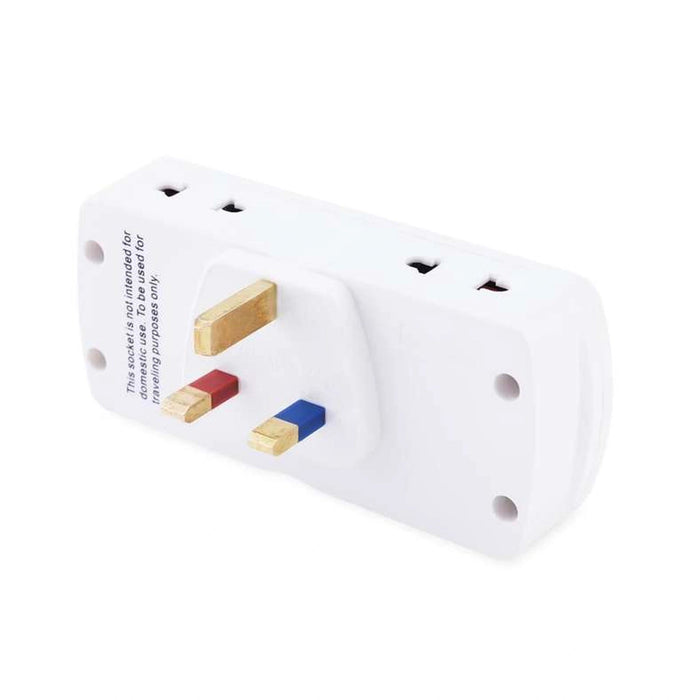 Oshtraco 2 Way Universal + X2Pin Socket 6Cm - White Pan Home