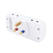 Oshtraco 2 Way Universal + X2Pin Socket 6Cm - White Pan Home