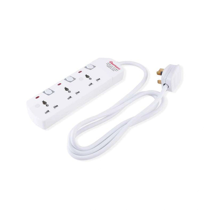 Oshtraco 3-Plug Universal Extension 1.5M Cable Pan Home