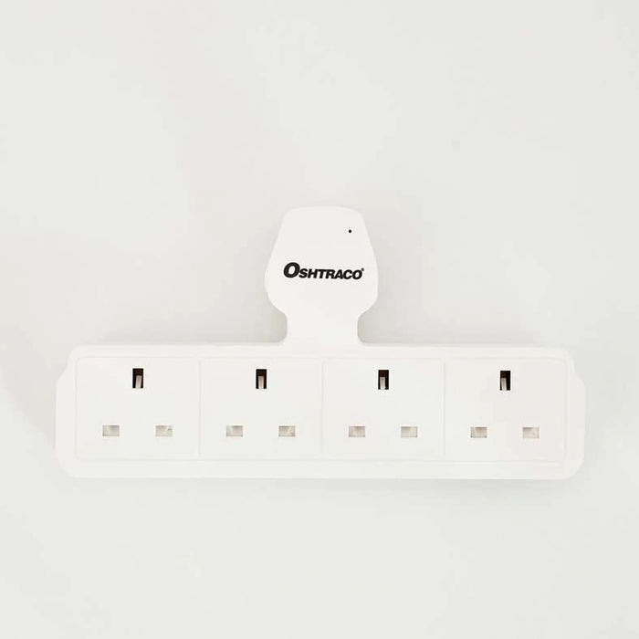 Oshtraco 4-Way T-Socket 17.5X16X5Cm - White