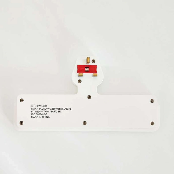 Oshtraco 4-Way T-Socket 17.5X16X5Cm - White