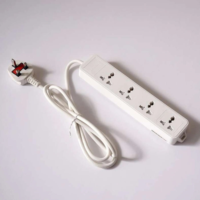 Oshtraco 4-Way Universal Extension With 1.5M Cable - White