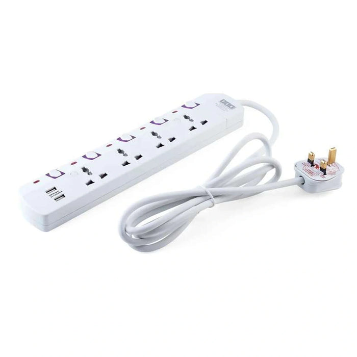 Oshtraco 5-Plug Universal Extension With 2M Cable