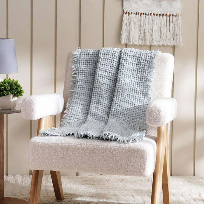 Oslo Chennile Baby Blanket 75X100Cm - Blue Pan Home