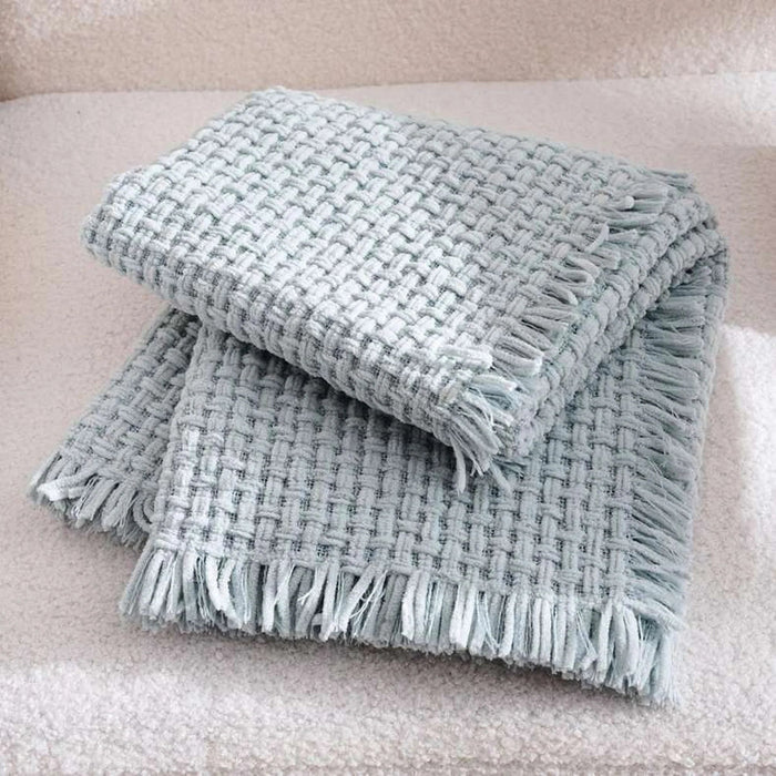 Oslo Chennile Baby Blanket 75X100Cm - Blue Pan Home