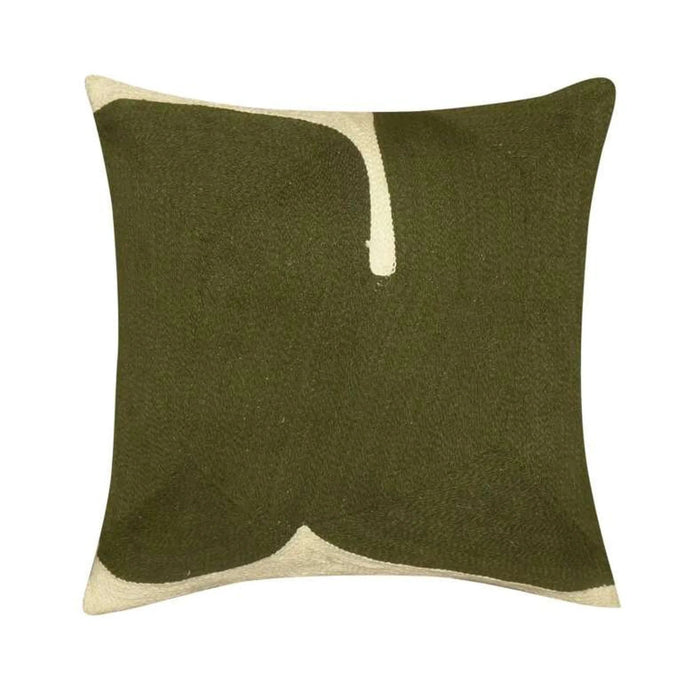 Oslo Embroidery Cushion Cover 50X50Cm - Green Pan Home