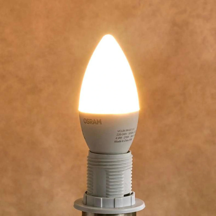 Osram 4.9W E14 Candle Bulb Frosted Warm White