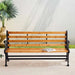 Osuka Outdoor Cast Iron 3 Seater Bench - Brown Pan Home