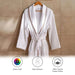Oyster Stich Premium Turkish Cotton Shawl Collar Bathrobe -L/Xl- White/Beige Pan Home