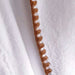 Oyster Stich Premium Turkish Cotton Shawl Collar Bathrobe -S/M- White And Beige Pan Home