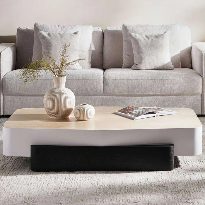 Ozbeg Coffee Table Sintered Stone - Natural & White