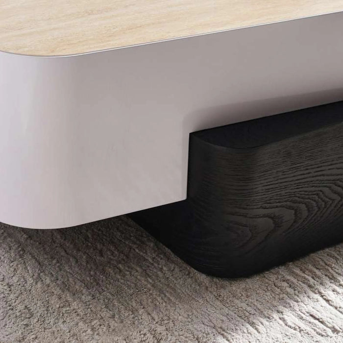 Ozbeg Coffee Table Sintered Stone - Natural & White